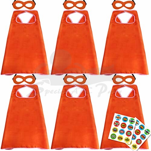 6 Set Superhero Capes with Masks for Kids Dress Up Costumes
